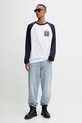 MSGM longsleeve bawełniany 3940MM78.257798 biały AW25