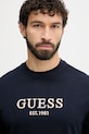 Guess longsleeve bawełniany granatowy M5BI0S.K8FQ4