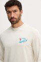 Napapijri longsleeve bawełniany S-Fiemme beżowy NP0A8947N1J1
