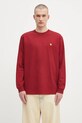 Carhartt WIP longsleeve bawełniany L/S Chase bawełna czerwony I026392.30QXX