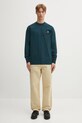 Бавовняний лонгслів Carhartt WIP L/S American Script I029955.0AUXX бірюзовий