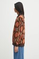 Majica dugih rukava Drôle de Monsieur Le Polo Velours MEdaillon I.PL137.CO235 smeđa AW25