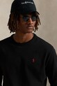 Βαμβακερή μπλούζα με μακριά μανίκια Polo Ralph Lauren μαύρο 710970697