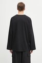 Odzież Y-3 longsleeve z domieszką wełny Wire Long Sleeve 3-Stripes JW7351 czarny