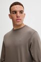 Одяг Бавовняний лонгслів Calvin Klein LV04LD227G коричневий