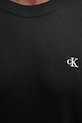 Βαμβακερή μπλούζα με μακριά μανίκια Calvin Klein Jeans LV04RD247G μαύρο