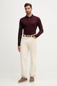 Tommy Hilfiger longsleeve bawełniany MW0MW37317 bordowy AW25
