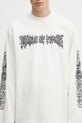 VETEMENTS longsleeve bawełniany Cof Double Logo Longsleeve beżowy UCF76LS250I