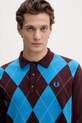 Fred Perry sweter bawełniany bordowy K1318