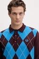 Fred Perry sweter bawełniany bordowy K1318