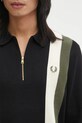 Fred Perry sweter bawełniany czarny K1354