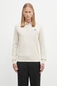 Fred Perry sweter z wełną zapinany beżowy K4535