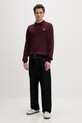 Fred Perry sweter z wełną K4535 bordowy AW25