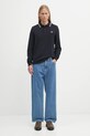 Fred Perry longsleeve bawełniany M3636 granatowy