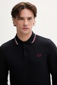 Fred Perry longsleeve bawełniany granatowy M3636