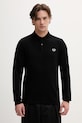 Fred Perry longsleeve bawełniany bawełna czarny M6006