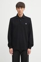 Fred Perry longsleeve bawełniany bawełna czarny M6006