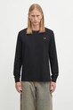 Fred Perry t-shirt bawełniany gładkie czarny M9602