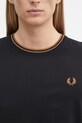 Fred Perry t-shirt bawełniany czarny M9602