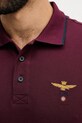 Bavlněné tričko s dlouhým rukávem Aeronautica Militare PO1653UP00082 burgundské