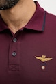 Бавовняний лонгслів Aeronautica Militare PO1653UP00082 бордо