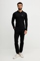 Хлопковый лонгслив Aeronautica Militare PO1886UJ00703 чёрный AW25