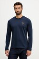 Bavlněné tričko s dlouhým rukávem Aeronautica Militare TS2390UJ00372 námořnická modř AW25