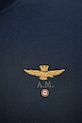 Βαμβακερή μπλούζα με μακριά μανίκια Aeronautica Militare σκούρο μπλε TS2390UJ00372