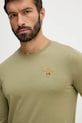 Oblečení Bavlněné tričko s dlouhým rukávem Aeronautica Militare TS2390UJ00372 zelená