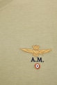 Bavlněné tričko s dlouhým rukávem Aeronautica Militare zelená TS2390UJ00372