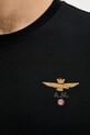 Bavlněné tričko s dlouhým rukávem Aeronautica Militare černá TS2390UJ00372