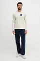 Bavlněné tričko s dlouhým rukávem Aeronautica Militare TS2450UJ00663 béžová AW25