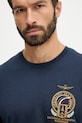 Βαμβακερή μπλούζα με μακριά μανίκια Aeronautica Militare σκούρο μπλε TS2467UJ00703
