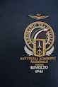 Βαμβακερή μπλούζα με μακριά μανίκια Aeronautica Militare TS2467UJ00703 σκούρο μπλε