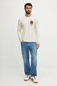 Хлопковый лонгслив Aeronautica Militare TS2467UJ00703 бежевый AW25