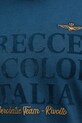 Bavlněné tričko s dlouhým rukávem Aeronautica Militare modrá TS2469UJ00703