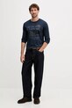 Aeronautica Militare longsleeve din bumbac TS2475UJ00641 bleumarin AW25