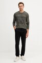Bavlněné tričko s dlouhým rukávem Aeronautica Militare TS2477UJ00641 šedá AW25