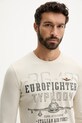 Aeronautica Militare longsleeve din bumbac bej TS2477UJ00641