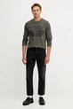 Хлопковый лонгслив Aeronautica Militare TS2484UJ00641 серый AW25