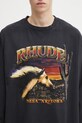 RHUDE longsleeve bawełniany Mesa Stallion czarny RHFW25TT08012