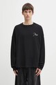Odzież RHUDE longsleeve bawełniany Classique reverse RHFW25TT10012 czarny