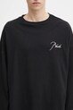 RHUDE longsleeve bawełniany Classique reverse czarny RHFW25TT10012