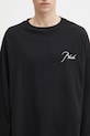 Bavlněné tričko s dlouhým rukávem RHUDE Classique reverse černá RHFW25TT10012