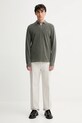 Хлопковый лонгслив Marc O'Polo 528223655004 зелёный AW25