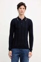 Trussardi sweter wełniany okrągły granatowy M0048000006N