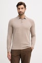 United Colors of Benetton sweter wełniany okrągły beżowy 1006U301Q