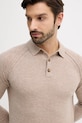 United Colors of Benetton sweter wełniany beżowy 1006U301Q