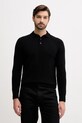 United Colors of Benetton sweter wełniany okrągły czarny 1006U301Q