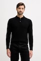 United Colors of Benetton sweter wełniany okrągły czarny 1006U301Q
